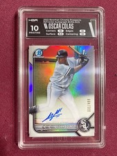 Oscar Colas 2022 Bowman Chrome Refractor Auto RC 331/499 HGA 10/10