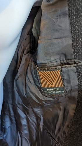 Vintage MARCUS Neiman Marcus 41R Black Sport Coat Cashmere? USA Jacket Blazer - Picture 6 of 8