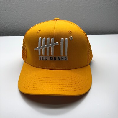 Seven Degrees The Brand Decky Trucker Hat Gold Yellow OSFM Snapback Logo NWT New