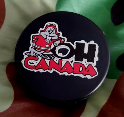 BEAVER   OH CANADA   OFFICIAL HOCKEY PUCK RUBENA MFG. MADE IN CZECH REBUBLIC
