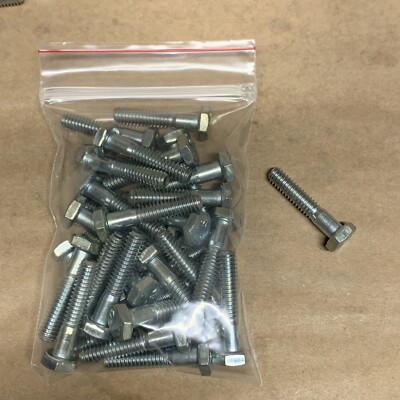 1/4-20 x 1-1/4'' (PT) Hex Bolt Zinc Plated Grade 5 Cap Screw Coarse 30pcs