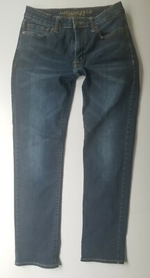 B) American Eagle Extreme Flex Original Straight STRETCH Jeans  Denim Sz 29 x 30