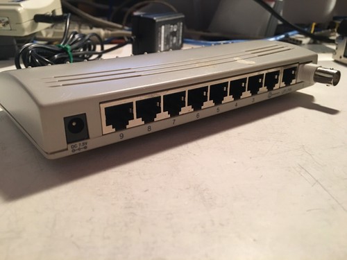 ENCORE 8 PORT MINI HUB ESH-709 W COAX , POWER ADAPTER - Picture 3 of 4