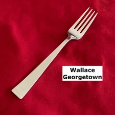 Wallace GEORGETOWN Dinner Fork 7 1/2" No Indent Stainless Steel Flatware