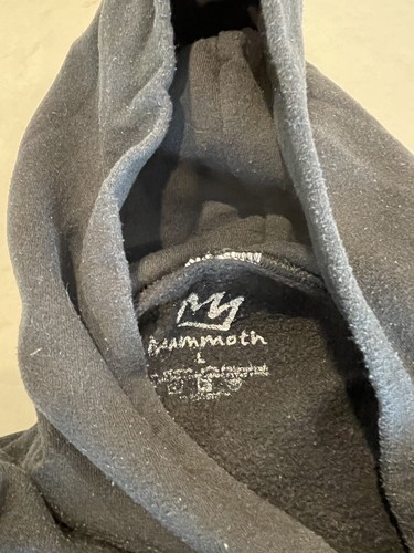 Used Kids Mammoth Hood Sweater and T-Shirt Both Black Size Large - Picture 3 of 8