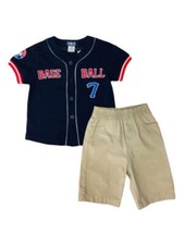 Baseball Boys Shorts Set