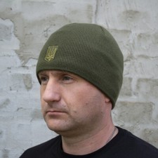 Warm knitted tactical balaclava hat, autumn/winter, ZSU hat, khaki Ukraine 2023