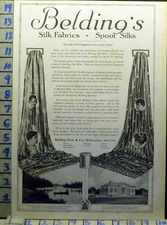 1918 SILK FABRIC SEWING BELDING'S FASHION DESIGNER   DC AW46