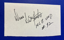Dana DeMuth NL MLB umpire #32 signed auto index card Nice Cut Signature #32