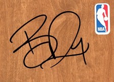 Golden State Warriors Brandon Rush Signed FloorBoard COA