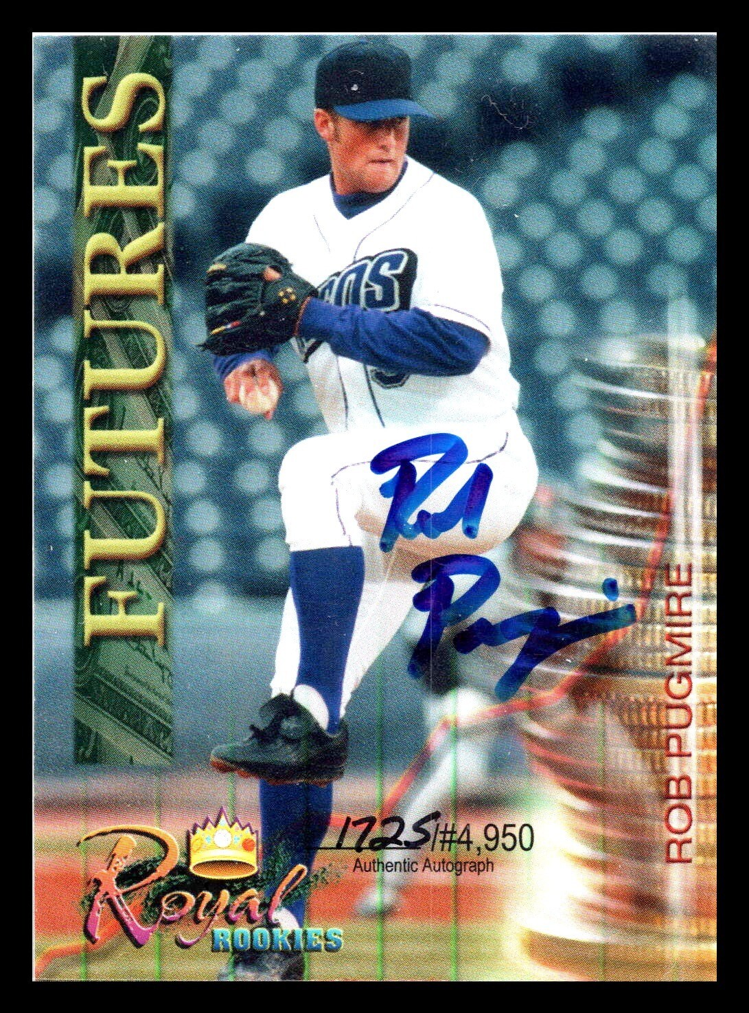 2000 Royal Rookies Futures Auto /4950 Rob Pugmire #15 Rookie Auto RC