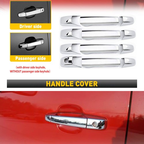 For 07-13 Chevy Silverado GMC Sierra 1500 2500 3500 CHROME 4 Door Handle Covers - Picture 10 of 10