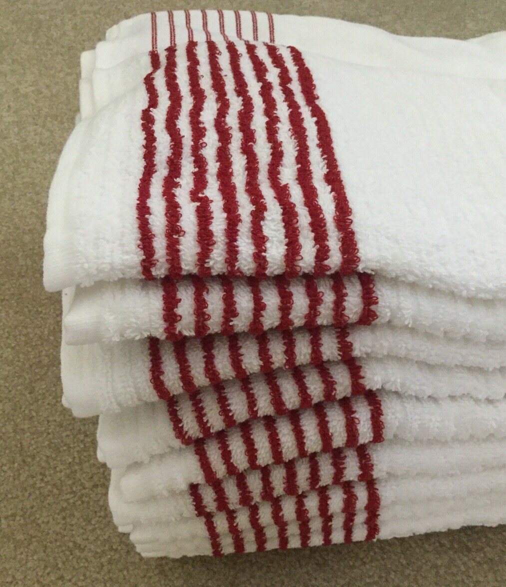 Authentic Wincraft Tiger Woods Tour Caddy Golf Towel Red Stripe 44