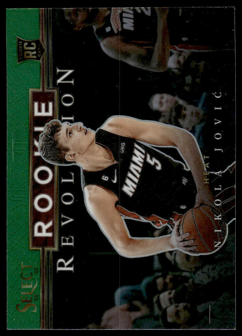 2022-23 Panini Select #2 Nikola Jovic Rookie Revolution Green Prizms Miami Heat