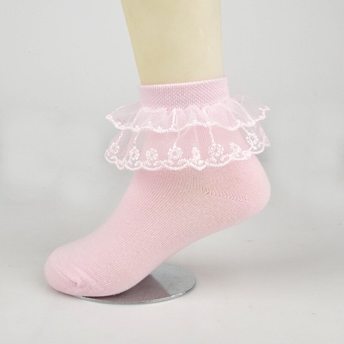 5 Paar Mädchen Spitze Rüschen Baumwolle Knöchelsocken Kinder Schule Party Tanz Hochzeitssocke - Bild 8 von 17