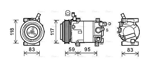 HYK323 AVA Compressor FIT HYUNDAI I20 (2008) 1.2