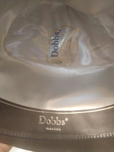 Fedora de lana vintage Dobbs 5th Avenue New York talla 7 3/8 marrón oscuro - Imagen 4 de 9
