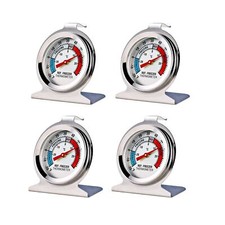4 Pack Refrigerator Freezer Thermometer Large Dial Analog Thermometer