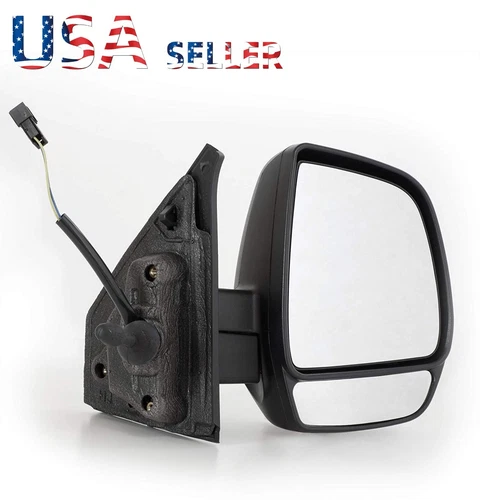 Passenger Right Side Door Mirror Manual with Light for 10-24 RAM Promaster City