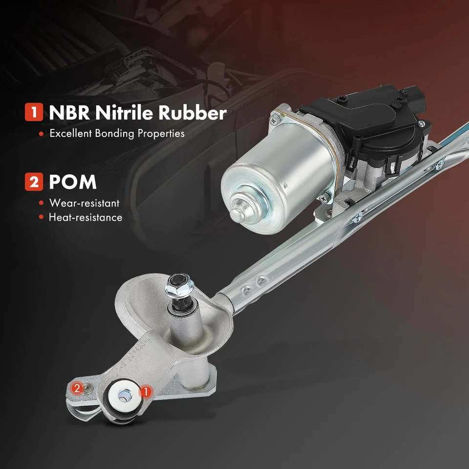 Conjunto de acoplamiento de limpiaparabrisas y motor para Hummer H3 2006-2010 H3T 2009-2010 lado delantero Foto 4 de 4