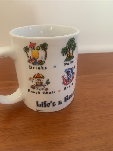 Life’s A Beach Bright Colorful Destin Florida Souvenir Coffee Mug 4” Summer Gift - Picture 6 of 11