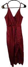 Nasty Gal Red Dress Size 4 Sleeveless High Low Evening Dress (16)
