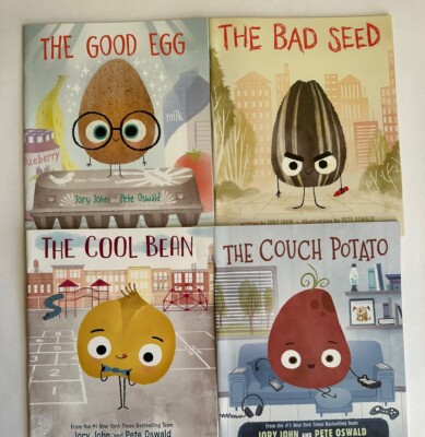 Jory John Good Egg-Bad Seed-Cool Bean-Couch Potato Children s Books Lot