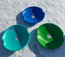 Flexible Flyer Flying Saucer sled Paricon USA MADE 26  3 PACK BLUE GREEN AQUA