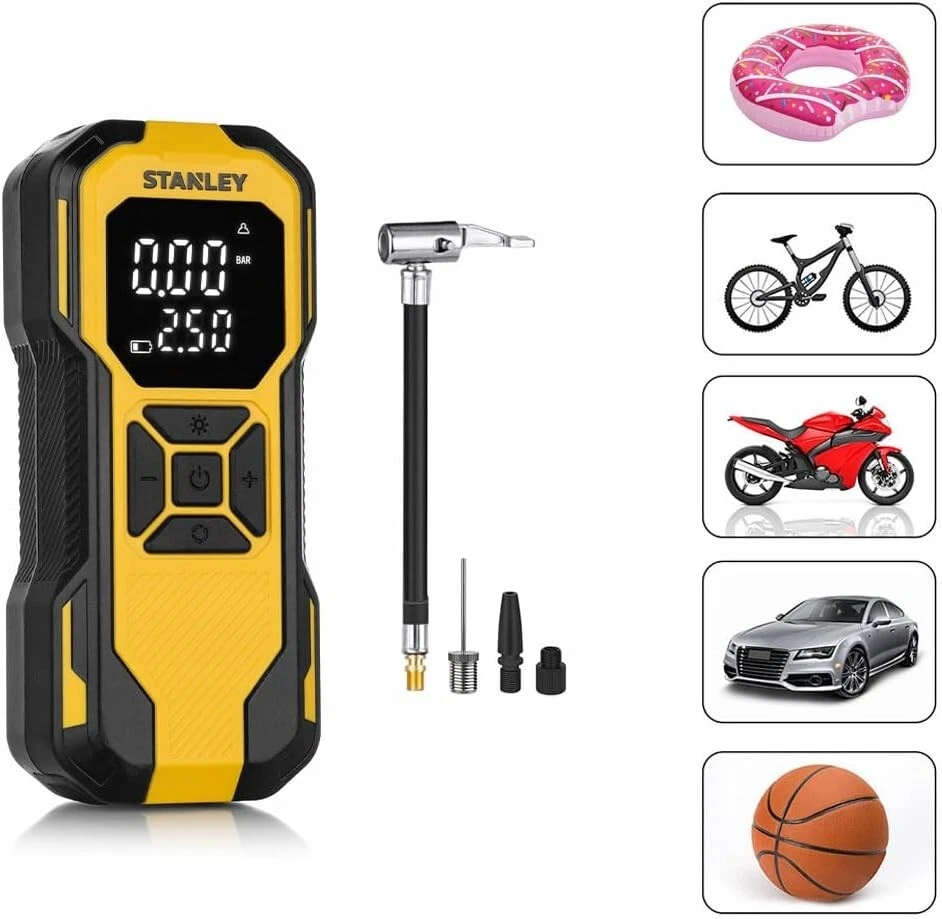 Stanley Mini Compressore Elettrico Portatile Ricaricabile Usb 10 Bar SXIF0101 - Immagine 2 di 4