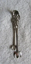 Chippendale Lunt Sterling Silver Sugar Tongs
