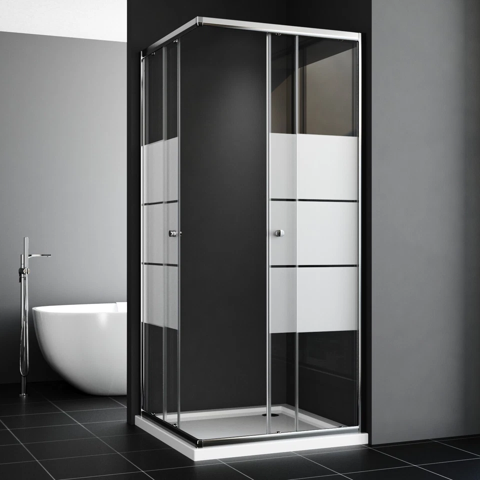 Duschabtrennung Duschtür Schiebetür Duschwand 75x75 cm Duschkabine Eckeinstieg - Bild 2 von 4