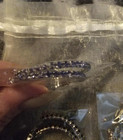 faux crystals hoop earrings faux black onyx amethyst and diamond — photo 2
