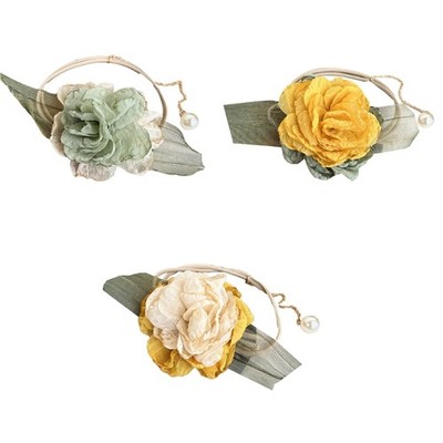 Floral Beaded Hair Accessory Hair Tie Multipurpose Household Supplies