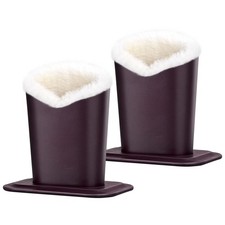Pack of 2 Plush Lined Eyeglasses Holder Stand Protective Glasses Case For Des...