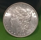 1896 P Morgan Silver Dollar $1 - Uncirculated Condition!