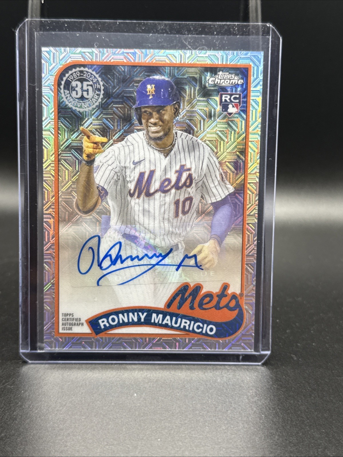 2024 Series 2 1989 Topps Chrome Silver Pack ronny mauricio Mojo Auto RC Mets