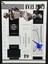 2021 National Treasures Monte Harrison Game Gear Materials Sigs 20/99 #GGS-MH