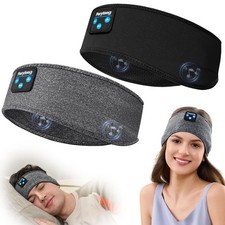 Wireless Bluetooth Sleep Headphones Headband Ultra Thin HD Speaker 2 PCS