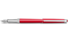Pre-order CARAN D'ACHE FP Scarlet Red L&Eacute;MAN Slim Silver Plated Medium 4791.770