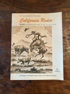 1950 Salinas California Rodeo Program Till Goodan Cover Art Work Rare