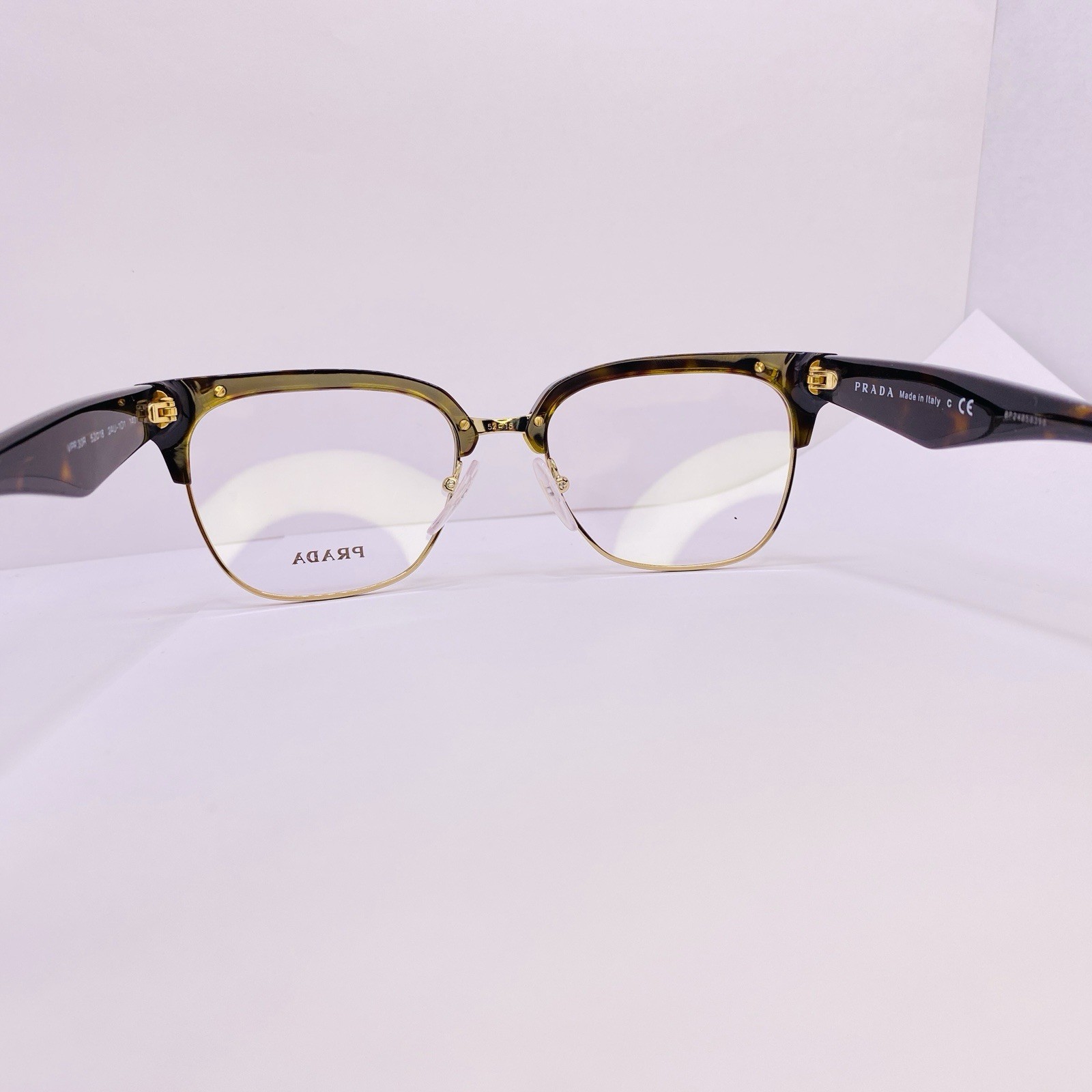 Prada Milano Eyeglasses Frames VPR 30R 2AU-1O1 52 [] 18 140 Havana Tortoise Gold thumbnail 10