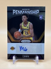 Maxwell Lewis 2023-24 Panini Prizm Rookie Penmanship Auto Silver Prizm Lakers