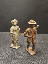 Lot Of 2 Antique Cast Metal Soldiers