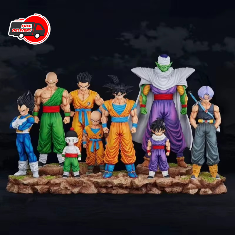 28cm Dragon Ball Krillin Gohan Trunks PVC Anime Action Figures Model With Box