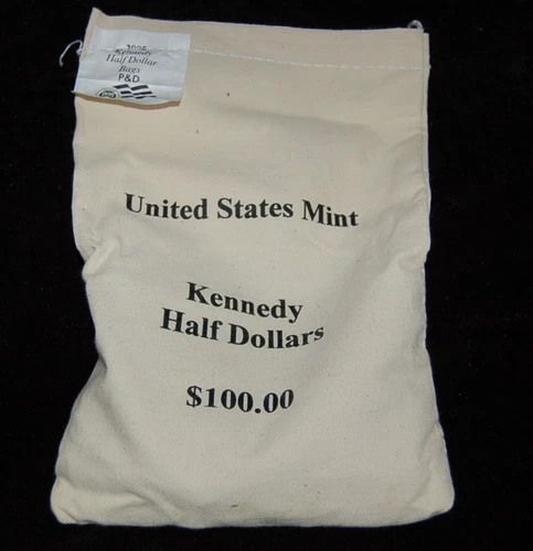 2002 Kennedy Half P & D Uncirculated $100 Face Value US Mint New In Bag & Box
