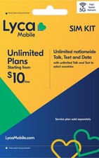 Lyca Mobile USA 5G/4G Prepaid SIM Card Kit | Unlimited Nationwide Talk, Text...