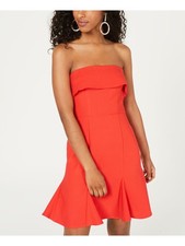 TEEZE ME Womens Sleeveless Above The Knee Cocktail Fit + Flare Dress