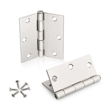 Knobwell 18 Pack 3.5 Door Hinges Satin Nickel Heavy Duty Bifold Iron Knobwell 18 Pack 3.5 Door Hinges Satin Nickel Heavy Duty Bifold Iron