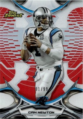 2015 Topps Finest Red Refractor ALPHA Cam Newton 01/99 Carolina Panthers #14