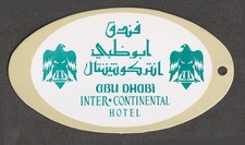InterContinental Hotel ABU DHABI United Arab Emirates- vintage luggage label-tag